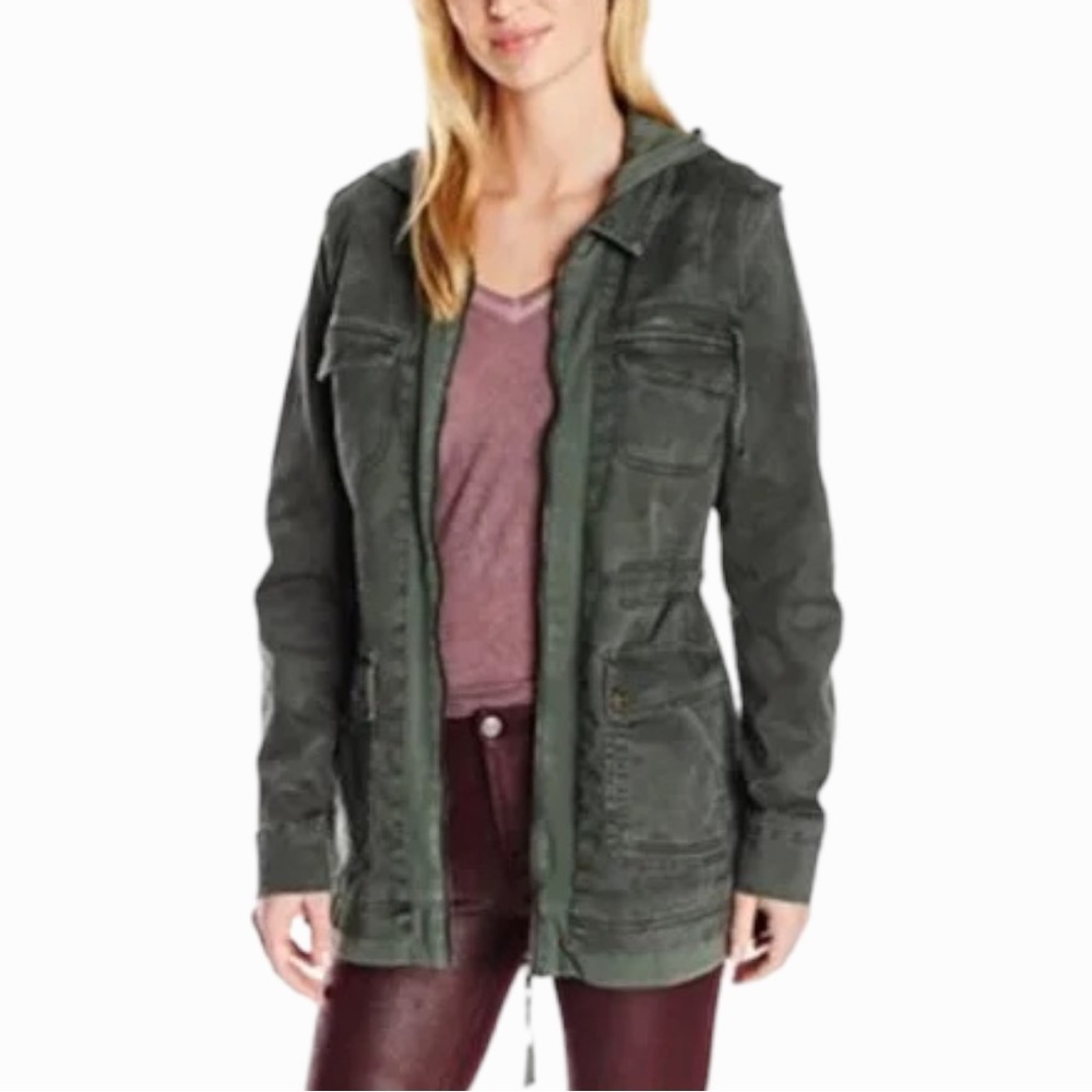 Anthropologie Marrakech Tallulah camo Cargo Utility Hoodie Jacket Small